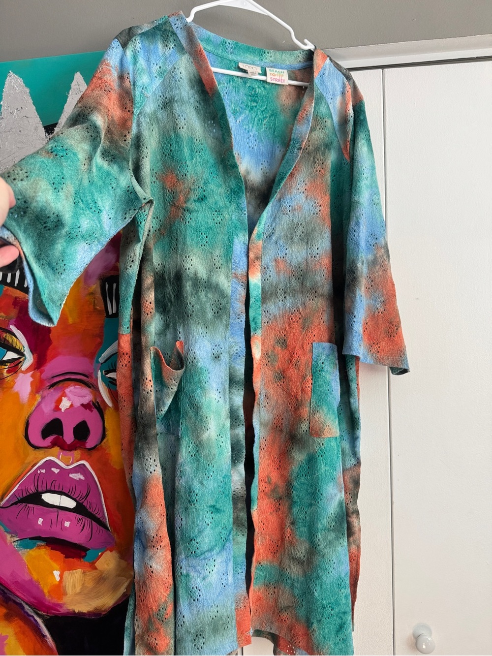 LOGO Lori Goldstein Eccentric Art Teacher Aesthetic Cardigan Kimono 1X - Picture 2 of 8